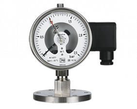 man-rf-m1-drm-628-druck.png: All Stainless Steel Pressure Gauge with In-Line Diaphragm MAN-RF...M1...DRM-628