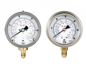 man-t-druck.png: Bourdon tube pressure gauges for refrigerants  MAN-T