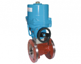 z1-kua-vo.png: Grey Cast Iron-Flange Ball Valve with Electric Actuator KUA-VO